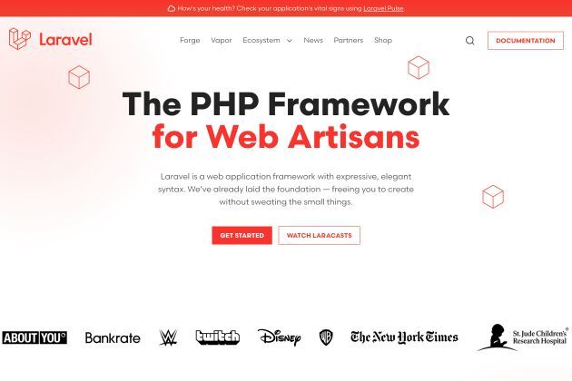 Web application built with Laravel